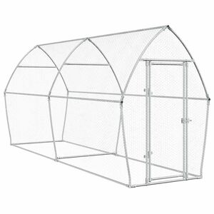 vidaXL Kavez za koko&scaron;i srebrni 400 x 105 x 182 cm od pocinčanog čelika