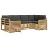 vidaXL Set vanjskih sofa 6 pcs Bijela i antracit 245 x 132,5 x 73 cm