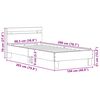 vidaXL Krevetna konstrukcija s uzglavljem Staro drvo 98.5 x 200 cm