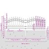 vidaXL Vrtna Ograda Bijelo 115 cm Čelik s praškastim premazom