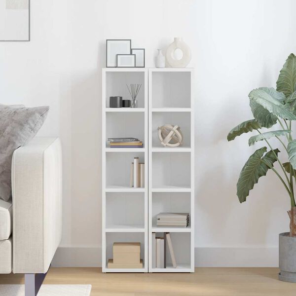 vidaXL Ormarići za CD-ove 2 kom bijeli 21 x 16 x 93,5 cm od iverice