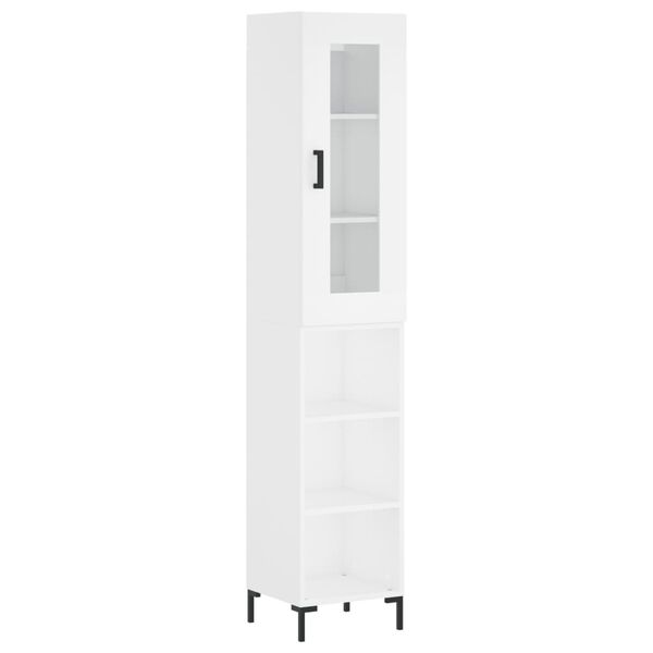 vidaXL Visoka komoda bijeli 34,5x34x180 cm od konstruiranog drva