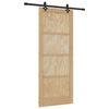 vidaXL Klizna vrata ORKDAL 86 x 211 cm Masivna borovina Prirodna