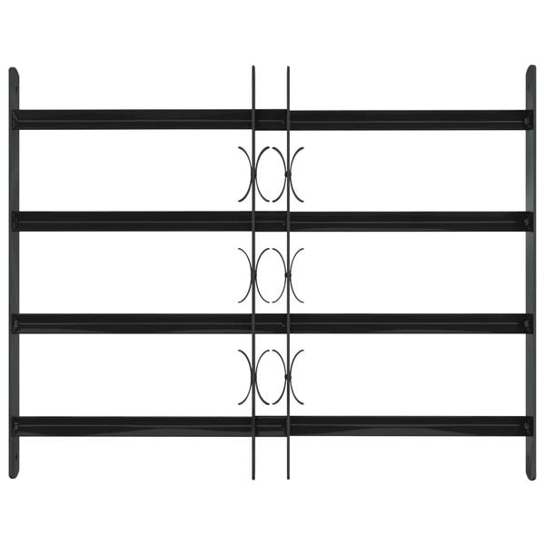 vidaXL Rešetka za prozor Crna 75,5 x 60 cm Čelik s prahom premazan