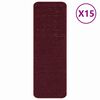 vidaXL Podloge protiv klizanja za stepenice 15 pcs Bordo 60 x 25 cm PP