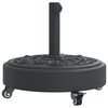 vidaXL Baza suncobrana s kotačima za stupove &Oslash; 38/48 mm 27 kg okrugla