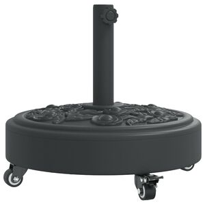 vidaXL Baza suncobrana s kotačima za stupove &Oslash; 38/48 mm 27 kg okrugla