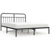 vidaXL Metalni okvir za krevet s uzglavljem crni 183x213 cm