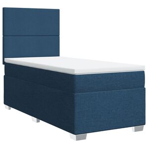 vidaXL Krevet s oprugama i madracem plavi 80x200 cm od tkanine