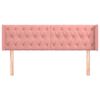 vidaXL Uzglavlje s u&scaron;ima ružičasto 147x16x78/88 cm bar&scaron;unasto