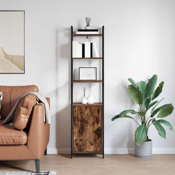 vidaXL Ormarić za knjige Dimljeni hrast 40 x 24 x 161 cm