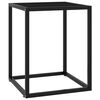 vidaXL Stolić za kavu crni s crnim staklom 40 x 40 x 50 cm
