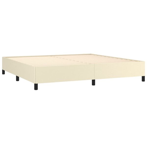 vidaXL Okvir za krevet krem 200x200 cm od umjetne kože