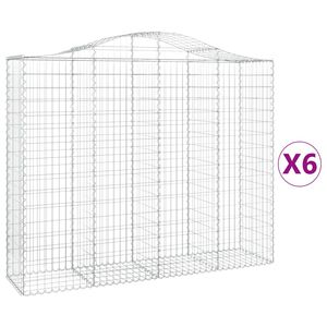 vidaXL Lučne gabionske ko&scaron;are 6 kom 200x50x160/180cm pocinčano željezo