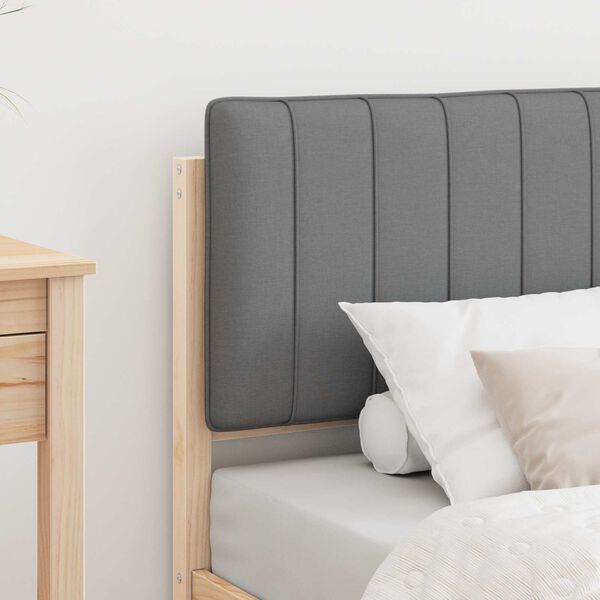 vidaXL Krevetni okvir s tapiciranim uzglavljem Svijetlo siva