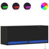 vidaXL Zidni TV ormarić s LED svjetlima crni 100 x 31 x 38 cm