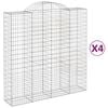vidaXL Lučne gabionske ko&scaron;are 4 kom 200x50x200/220cm pocinčano željezo