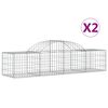 vidaXL Lučne gabionske ko&scaron;are 2 kom 200x50x40/60 cm pocinčano željezo