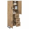 vidaXL Highboard s ladicama 2 pcs Umjetnički hrast 69,5 x 34 x 180 cm