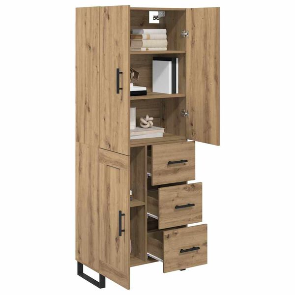 vidaXL Highboard s ladicama 2 pcs Umjetnički hrast 69,5 x 34 x 180 cm