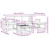 vidaXL Set vanjskih sofa 6 pcs Prirodna i krem Čvrsto drvo akacije
