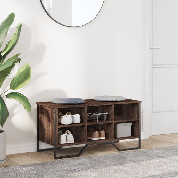 vidaXL Ormarić za cipele boja hrasta 90x38x45,5 cm konstruirano drvo