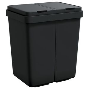 vidaXL Dvostruka kanta antracit 2 x 25 L