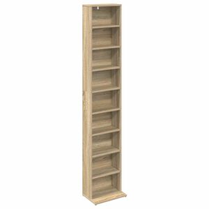 vidaXL CD ormar Hrast sonoma 33 x 23,5 x 175 cm Konstruirano drvo