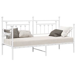 vidaXL Krevet na kat Bijelo 75 x 190 cm Čelik