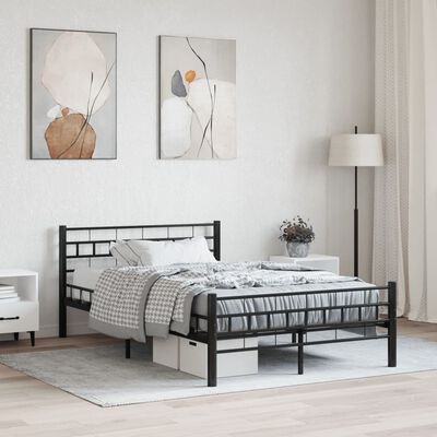 vidaXL Okvir za krevet crni čelični 120 x 200 cm