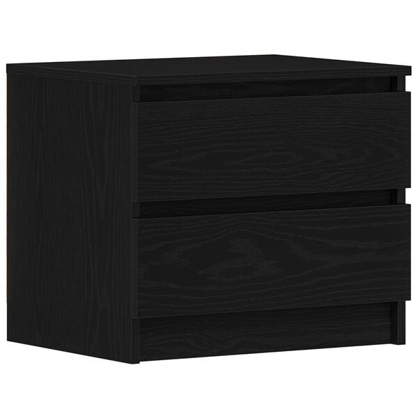 vidaXL Noćni ormar s ladicama 2 pcs Crni hrast 50 x 40 x 43,5 cm
