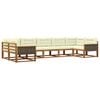 vidaXL Set vanjskih sofa 7 kom. Prirodna i krem