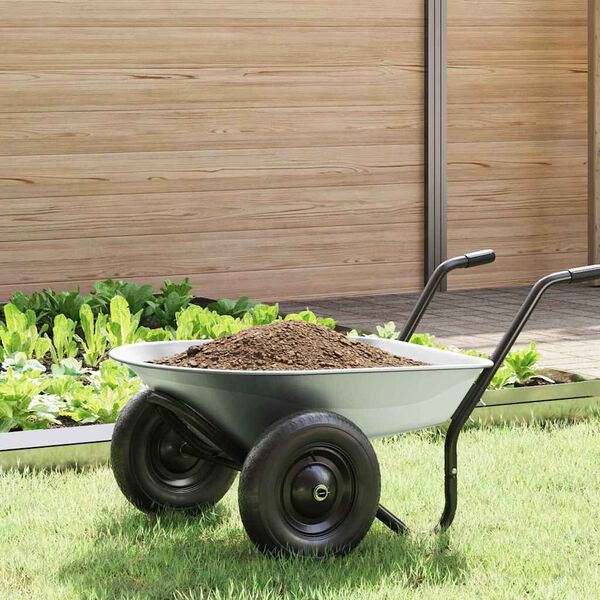 vidaXL Zamjena za kolica Srebrno 90 x 63 x 28 cm Pocinčani čelik