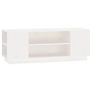 vidaXL TV ormarić bijeli 110 x 35 x 40,5 cm od masivne borovine