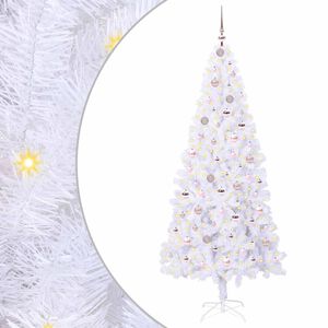 vidaXL Umjetno božićno drvce s stalakom Bijelo 210 cm PVC i čelik
