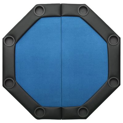 vidaXL Sklopivi stol za poker za 8 igrača plavi 108 x 108 x 75 cm