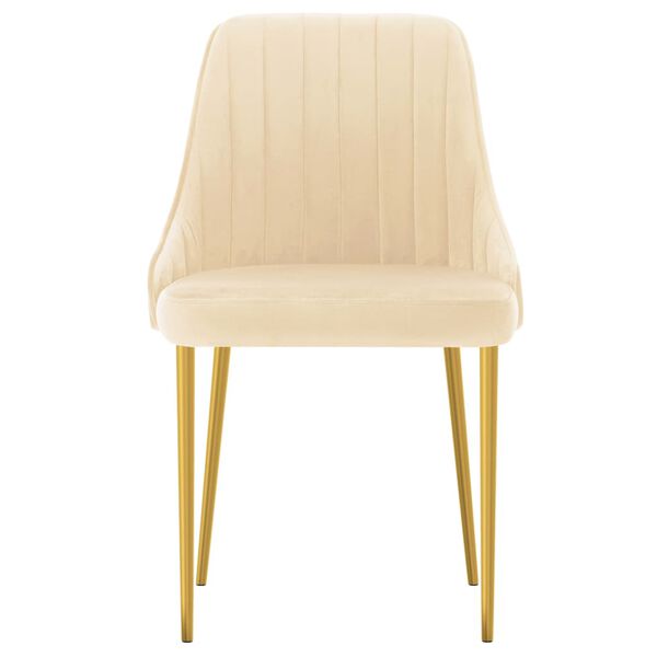 vidaXL Blagovaonske stolice 4 kom krem bar&scaron;unaste