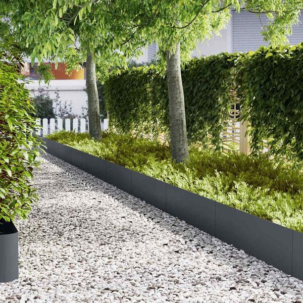 vidaXL Ograda oko Travnjaka 30 pcs Antracit 100 x 0.05 x 20 cm