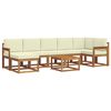 vidaXL Set vanjskih sofa s jastukom 8 pcs Prirodna i krem