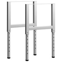 vidaXL Okviri za radni stol 2 kom metalni 55 x (69 - 95,5) cm sivi