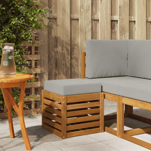 vidaXL Vanjska stolica klupa Čvrsto drvo akacije Prirodna