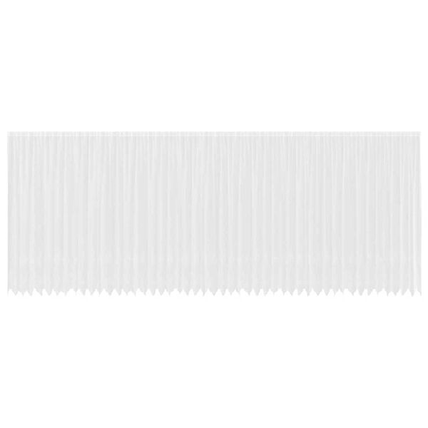 vidaXL Čipkasta zavjesa sa zavjesama Bijelo 260 x 1200 cm Poliester