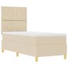 vidaXL Krevet s opruga kutije s madracem Krema 80 x 200 cm tkanina