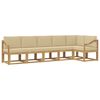vidaXL Set vanjskih sofa 6 kom. Bijela i bež Poliester