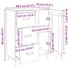 vidaXL Komoda sjajna bijela 69,5x34x90 cm od konstruiranog drva