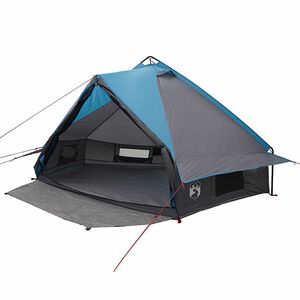 vidaXL &Scaron;ator Teepee za 6 osoba 6 osoba Plava i siva