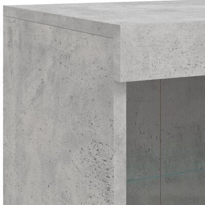 vidaXL Komoda s LED svjetlima siva boja betona 81x37x100 cm