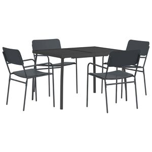 vidaXL Blagovaonski set 5 kom. Antracit Čelik