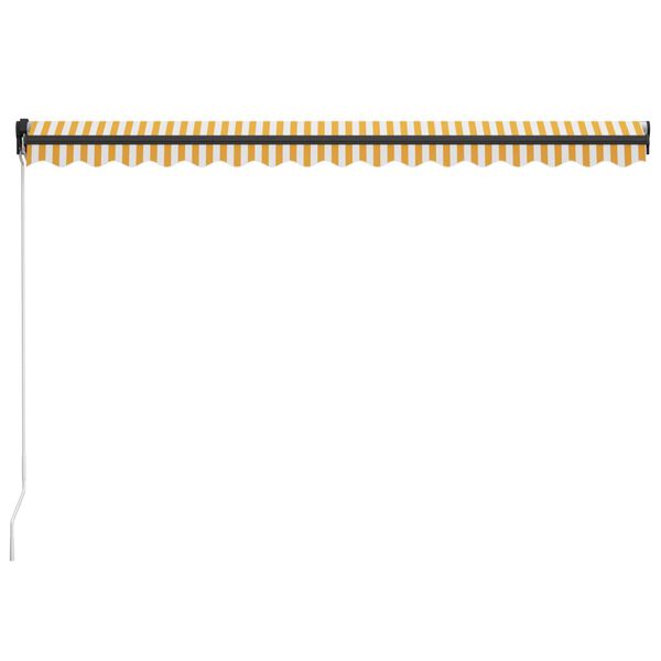 vidaXL Tenda na ručno uvlačenje s LED svjetlima 400x300 cm žuto-bijela