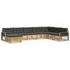 vidaXL Set vanjskih sofa s jastukom 8 pcs Bijela i antracit
